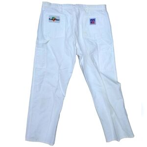 Vintage Caboose white Painters best Pants KWAL paint denim jeans size 42 42x30